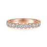 Straight Wedding Ring in 14k Rose Gold with Round Natural Diamond at Gabriel & Co.