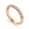 Straight Wedding Ring in 14k Rose Gold with Round Natural Diamond at Gabriel & Co.