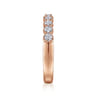 Straight Wedding Ring in 14k Rose Gold with Round Natural Diamond at Gabriel & Co.