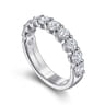 Straight Wedding Ring in 14k White Gold with Round Natural Diamond at Gabriel & Co.