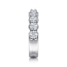 Straight Wedding Ring in 14k White Gold with Round Natural Diamond at Gabriel & Co.