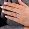 Straight Wedding Ring in 14k White Gold with Round Natural Diamond at Gabriel & Co.