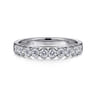 Straight Wedding Ring in 14k White Gold with Round Natural Diamond at Gabriel & Co.