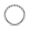 Straight Wedding Ring in 14k White Gold with Round Natural Diamond at Gabriel & Co.