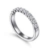 Straight Wedding Ring in 14k White Gold with Round Natural Diamond at Gabriel & Co.