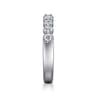Straight Wedding Ring in 14k White Gold with Round Natural Diamond at Gabriel & Co.