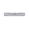 Straight Wedding Ring in 14k White Gold with Round Natural Diamond at Gabriel & Co.