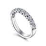 Straight Wedding Ring in 14k White Gold with Round Natural Diamond at Gabriel & Co.
