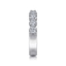 Straight Wedding Ring in 14k White Gold with Round Natural Diamond at Gabriel & Co.