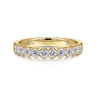 Straight Wedding Ring in 14k Yellow Gold with Round Natural Diamond at Gabriel & Co.
