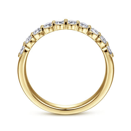 Dublin - 14K Yellow Gold Shared Prong and Bezel Diamond Anniversary Band