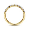Straight Wedding Ring in 14k Yellow Gold with Round Natural Diamond at Gabriel & Co.