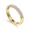 Straight Wedding Ring in 14k Yellow Gold with Round Natural Diamond at Gabriel & Co.