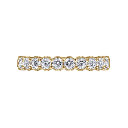 Dublin - 14K Yellow Gold Shared Prong and Bezel Diamond Anniversary Band