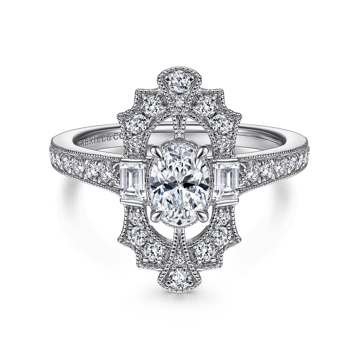 Elegant Duchess Ring authentic with Shoulder Accents