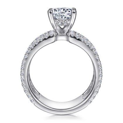 Edalee - 14K White Gold Round Diamond Engagement Ring