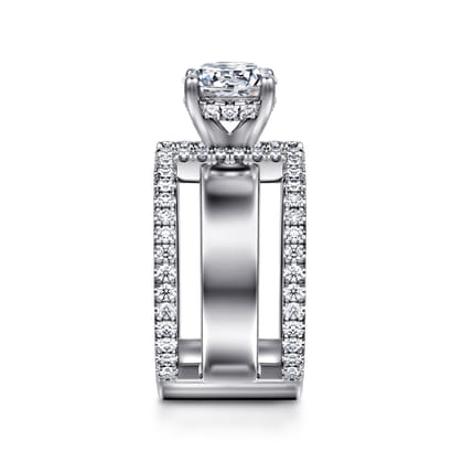 Edalee - 14K White Gold Round Diamond Engagement Ring