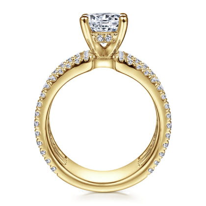 Edalee - 14K Yellow Gold Round Diamond Engagement Ring