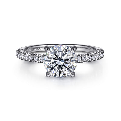 Eleanor - 14K White Gold Round Diamond Engagement Ring