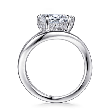 Eleanora - 14K White Gold Pear Shape Diamond Wrap Engagement Ring