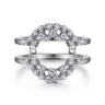 Enhancer Wedding Ring in 14k White Gold with Round Natural Diamond at Gabriel & Co.