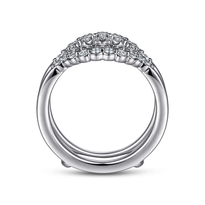 Eleena - 14K White Gold Double Halo Diamond Ring Enhancer
