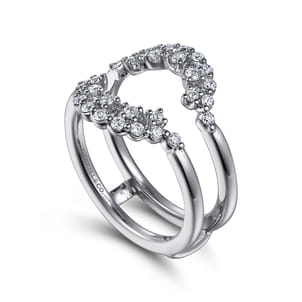 Eleena - 14K White Gold Double Halo Diamond Ring Enhancer