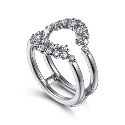 Eleena - 14K White Gold Double Halo Diamond Ring Enhancer