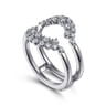 Enhancer Wedding Ring in 14k White Gold with Round Natural Diamond at Gabriel & Co.