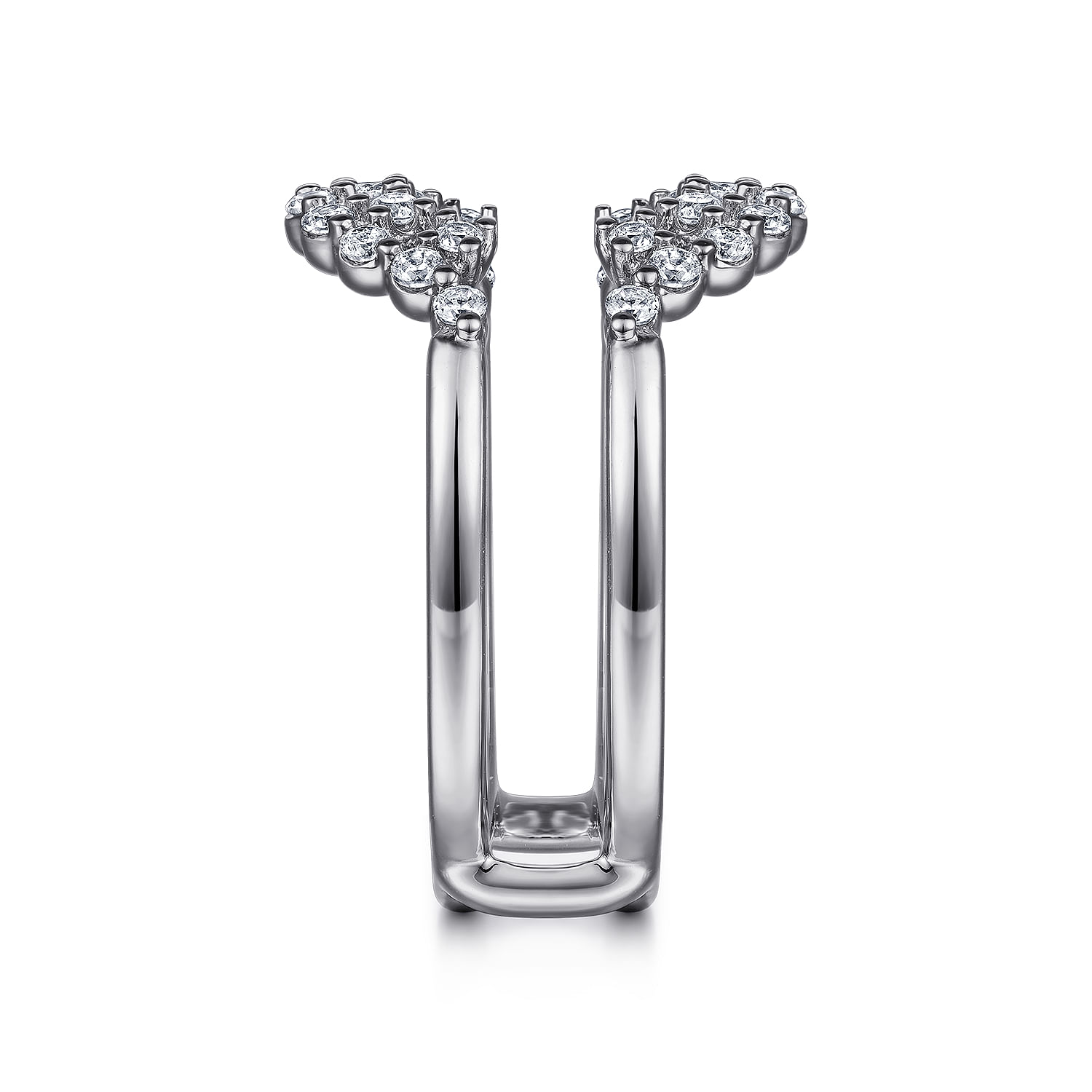 Enhancer Wedding Ring in 14k White Gold with Round Natural Diamond at Gabriel & Co. - Shot 4