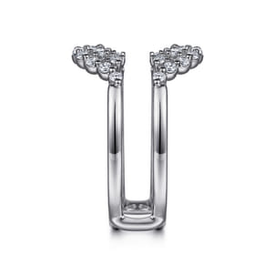 Eleena - 14K White Gold Double Halo Diamond Ring Enhancer