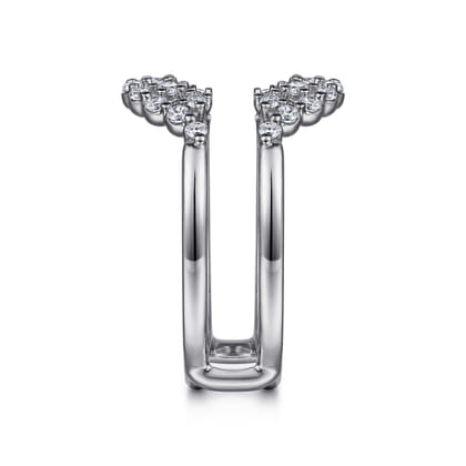 Eleena - 14K White Gold Double Halo Diamond Ring Enhancer