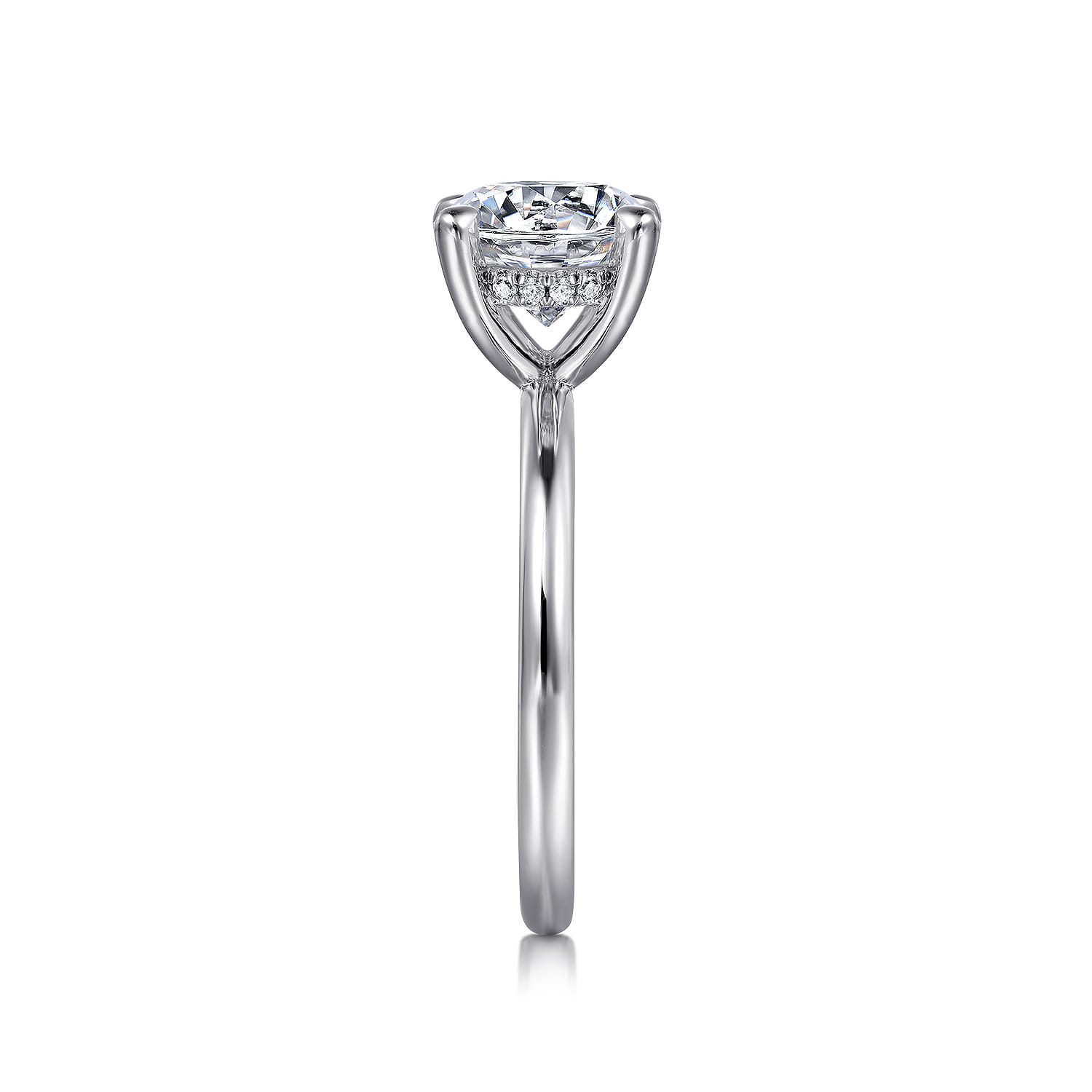 Elia - 14K White Gold Solitaire Round Diamond Engagement Ring