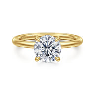Elia - 14K Yellow Gold Solitaire Round Diamond Engagement Ring
