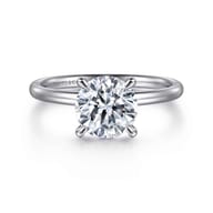 Elia - Platinum Solitaire Round Diamond Engagement Ring