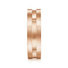 Elias - 14K Rose Gold 6mm - Interwoven Men's Wedding Band in Brushed and Satin Finish