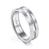 Elias - 14K White Gold 6mm - Interwoven Men's Wedding Band in Brushed and Satin Finish