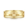 Elias - 14K Yellow Gold 6mm - Interwoven Men's Wedding Band in Brushed and Satin Finish