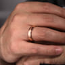 Elijah - 14K Rose Gold 6mm - Men's Wedding Band in Sandblast Finish