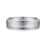 Elijah - 14K White Gold 6mm - Men's Wedding Band in Sandblast Finish