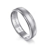 Elijah - 14K White Gold 6mm - Men's Wedding Band in Sandblast Finish