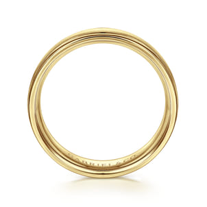 Elijah - 14K Yellow Gold 6mm - Men's Wedding Band in Sandblast Finish