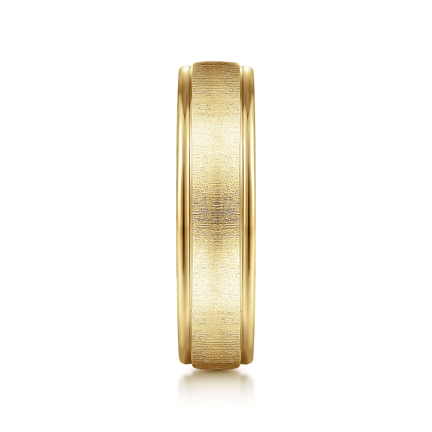 Elijah - 14K Yellow Gold 6mm - Men's Wedding Band in Sandblast Finish
