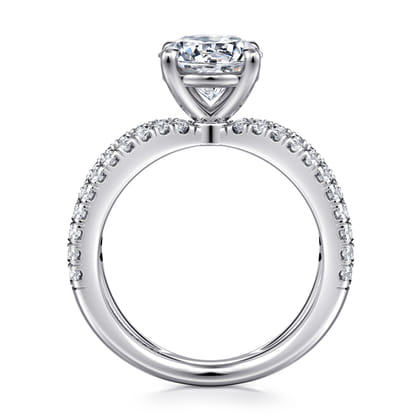 Elite - 14K White Gold Diamond Engagement Ring