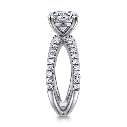 Elite - 14K White Gold Diamond Engagement Ring