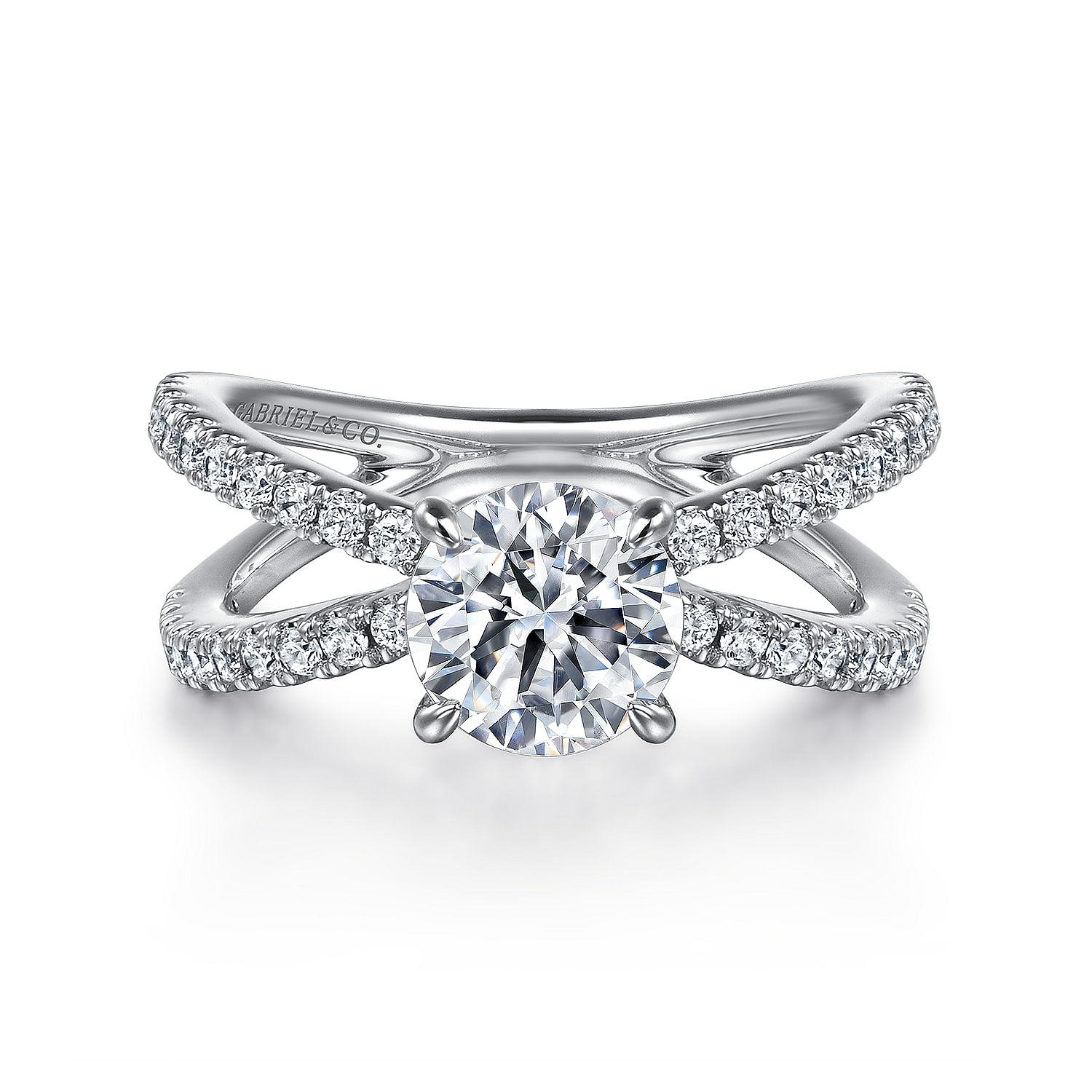 Diamond Engagement Ring White order Gold Solit