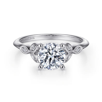 Eliza - 14K White Gold Round Diamond Engagement Ring