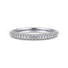 Straight Wedding Ring in 14k White Gold with Round Natural Diamond at Gabriel & Co.