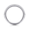 Straight Wedding Ring in 14k White Gold with Round Natural Diamond at Gabriel & Co.
