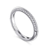 Straight Wedding Ring in 14k White Gold with Round Natural Diamond at Gabriel & Co.